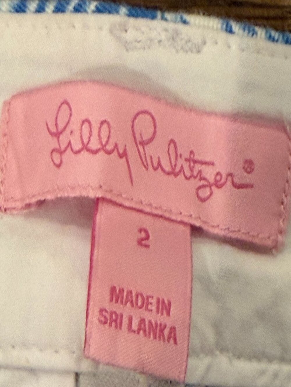 Lilly Pulitzer Blue White Lobster Crab Nautical Nantucket Print Pants Size 2 - Picture 3 of 6
